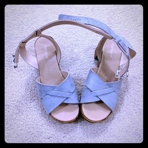 Suade Topshop two-part sandal